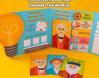 Printable "World-Changing Inventions" Lapbook Template, DIY Children's Activities, Fun Home Learning Craft, Educational, Digital Download,PDF