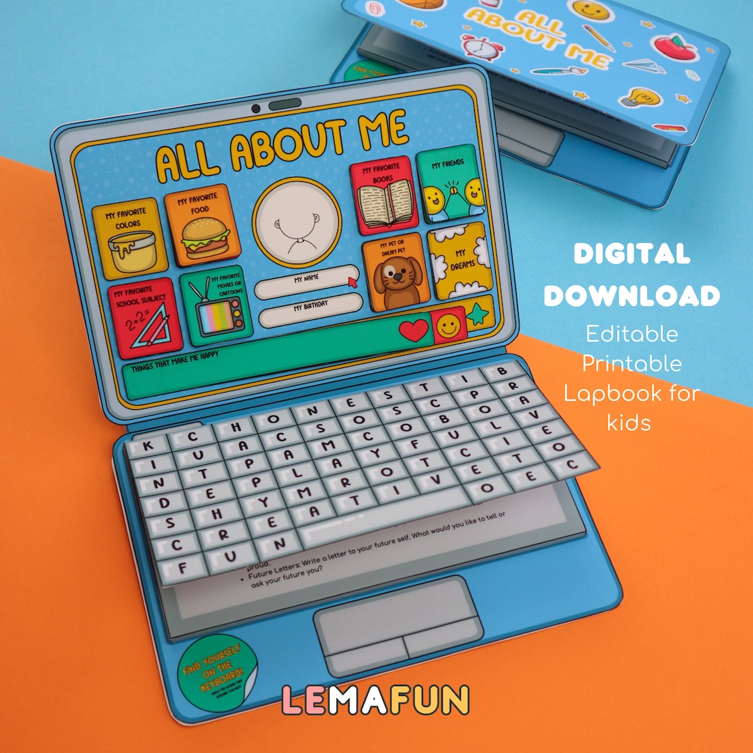 Printable printable-all-about-me-lapbook-template-diy-children-s-activity-fun-home-learning-craft-educational-toy-for-kids-digital-download-pdf-etsy