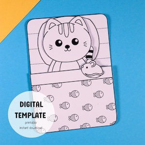 Printable Craft Kit - DIY Paper Toy Template for Kids, Easy Home Activity, Creative Papercraft Project, Digital Download