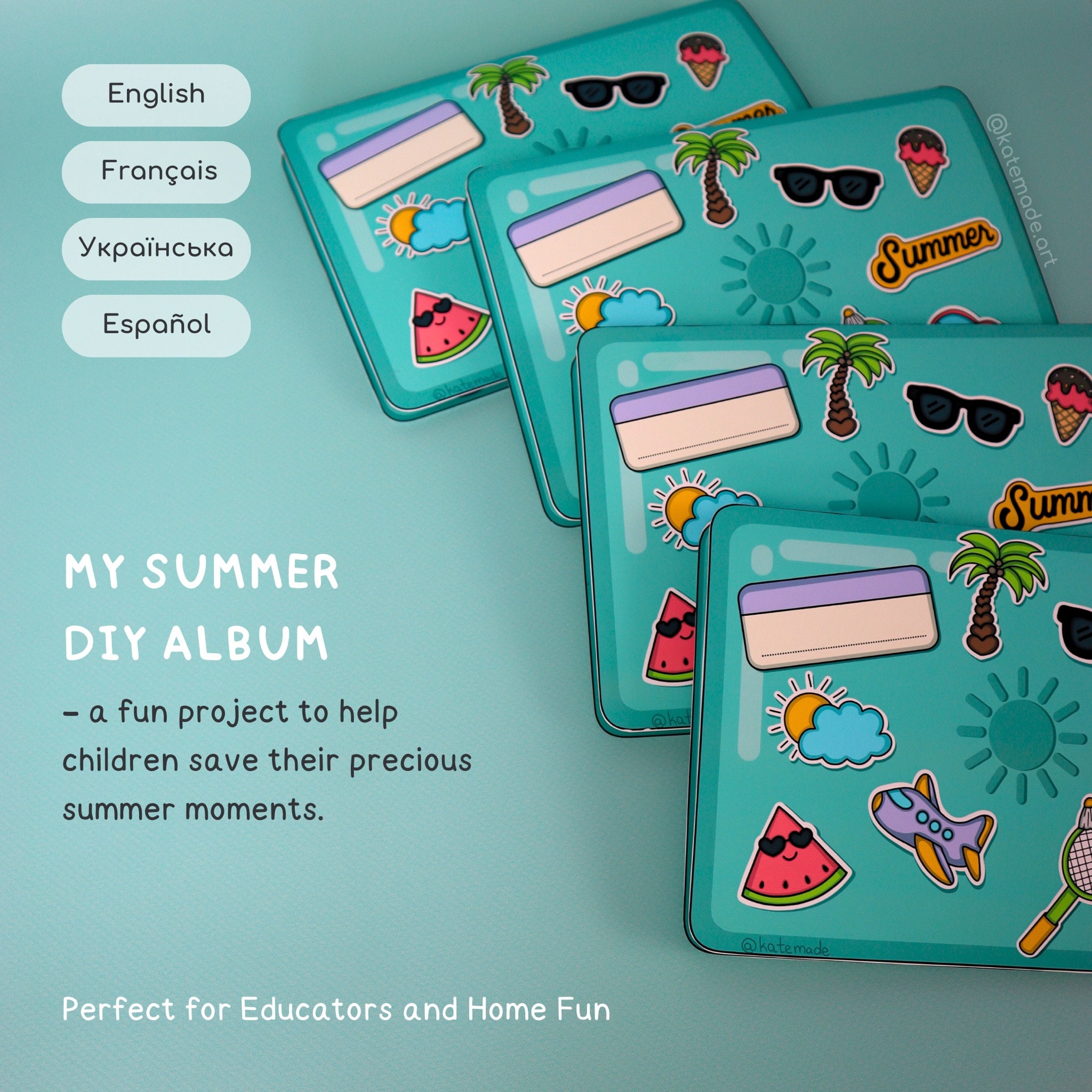 Printable Lapbook My Summer DIY Etsy