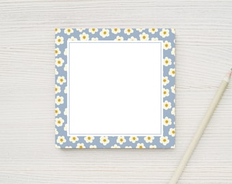 Notepad Daisies, Floral Post It, Printable Memo Pad, Instant Download Sticky Note Template