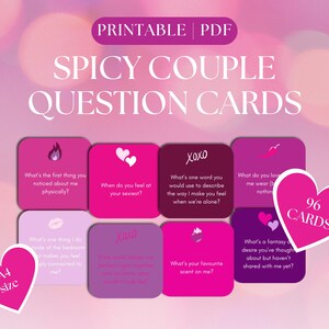 Herunterladbare Paare Vorspielkarten, Flirty Beziehung Gesprächspunkte, Sexy Intim Spiel, Fragen für sinnliche Paare
