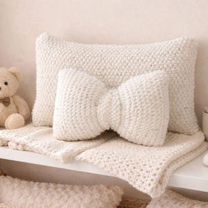 Gestricktes Baby-Kissen-Muster: voluminöses Garn, anfängerfreundlich (PDF Pattern