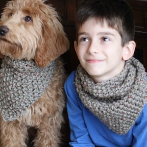 PDF Dog Scarf = Knitting PATTERN- Knitted Scarf/Bandana for Dogs and Children