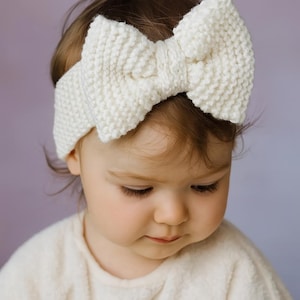Chunky Knit Baby Bow Headband Pattern: Garter Stitch (PDF Pattern) Beginner