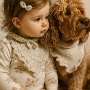 Knit Dog Bandana Pattern: Easy Ruffle Scarf (PDF Pattern)