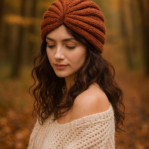Adult Knit Turban Pattern – Easy Beginner Headwrap, Women’s Knitted Headband, DIY Digital PDF