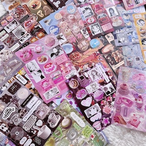 Heisei Retro Japanese Y2K Juminocore Sticker Sheet | Vintage Japanese Anime | Korean Retro | for Planner, Journaling, Scrapbooking, Deco