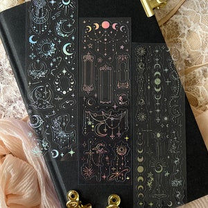 Holografisch stickervel met zon-maansterren | Vlinder | Ballet | Rozen | Cupido-engel | voor dagboek, penvriendje, Polcodeco, plakboek, knutselwerk