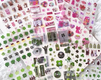 Tiny Frosted Kawaii Heisei Retro Japanese Korean Y2K Sticker Sheet for Planner, Journaling, Scrapbooking, Deco