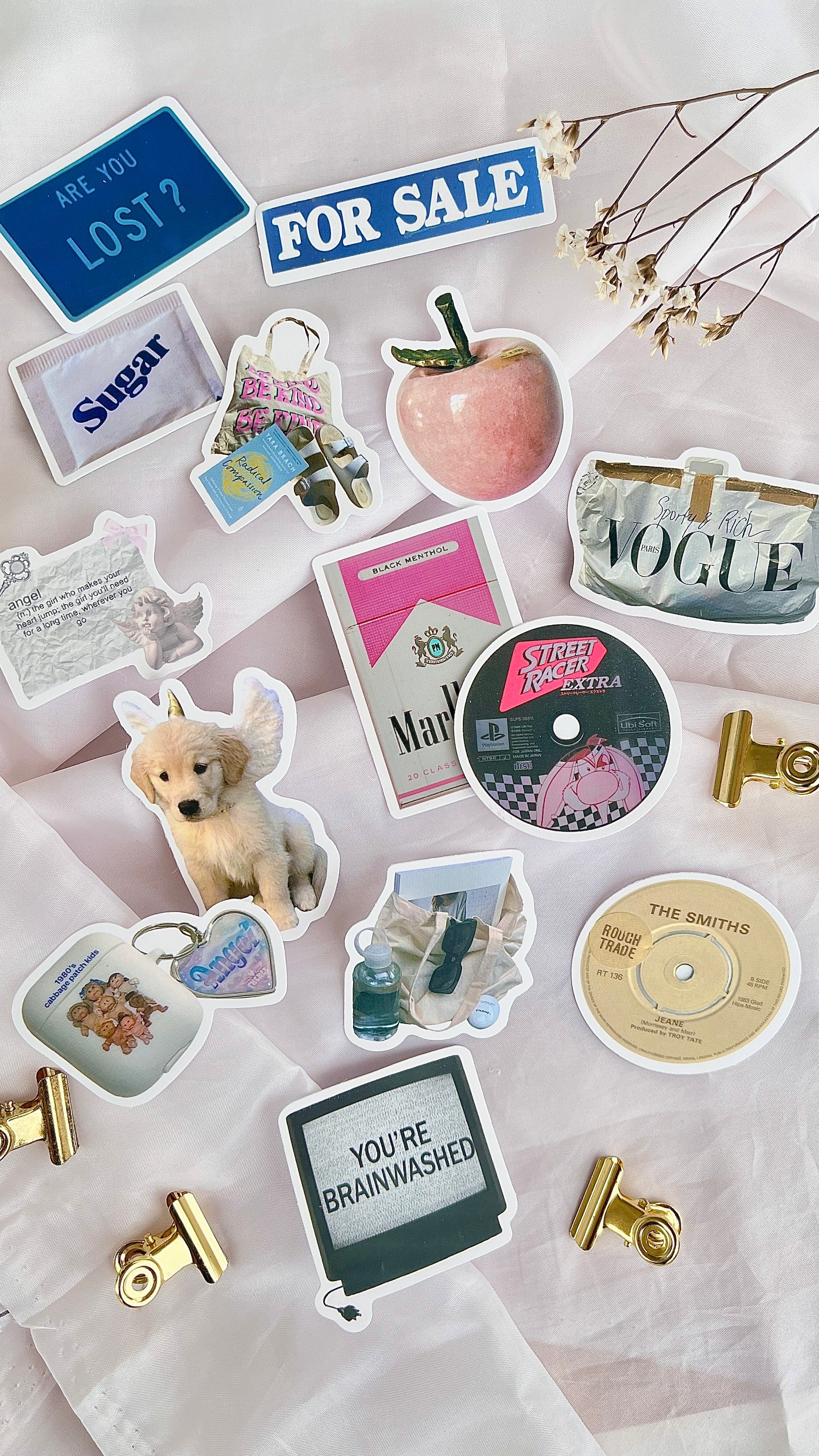 10, 25, 50pcs Sticker Pack of Soft Edgy Minimalist Pinterest Girl Guy Aesthetic Korean Daily Vlog Vibes for Kindle, Laptop, Deco, Scrapbook,