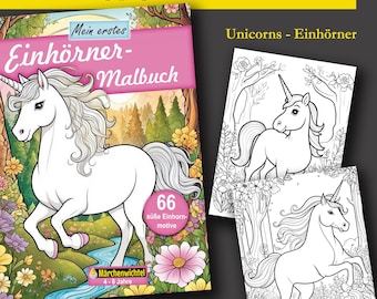 Mein erstes Einhörner-Malbuch | Ausmalbilder mit Einhorn und Pegasus | coloring pages | coloring book unicorn |