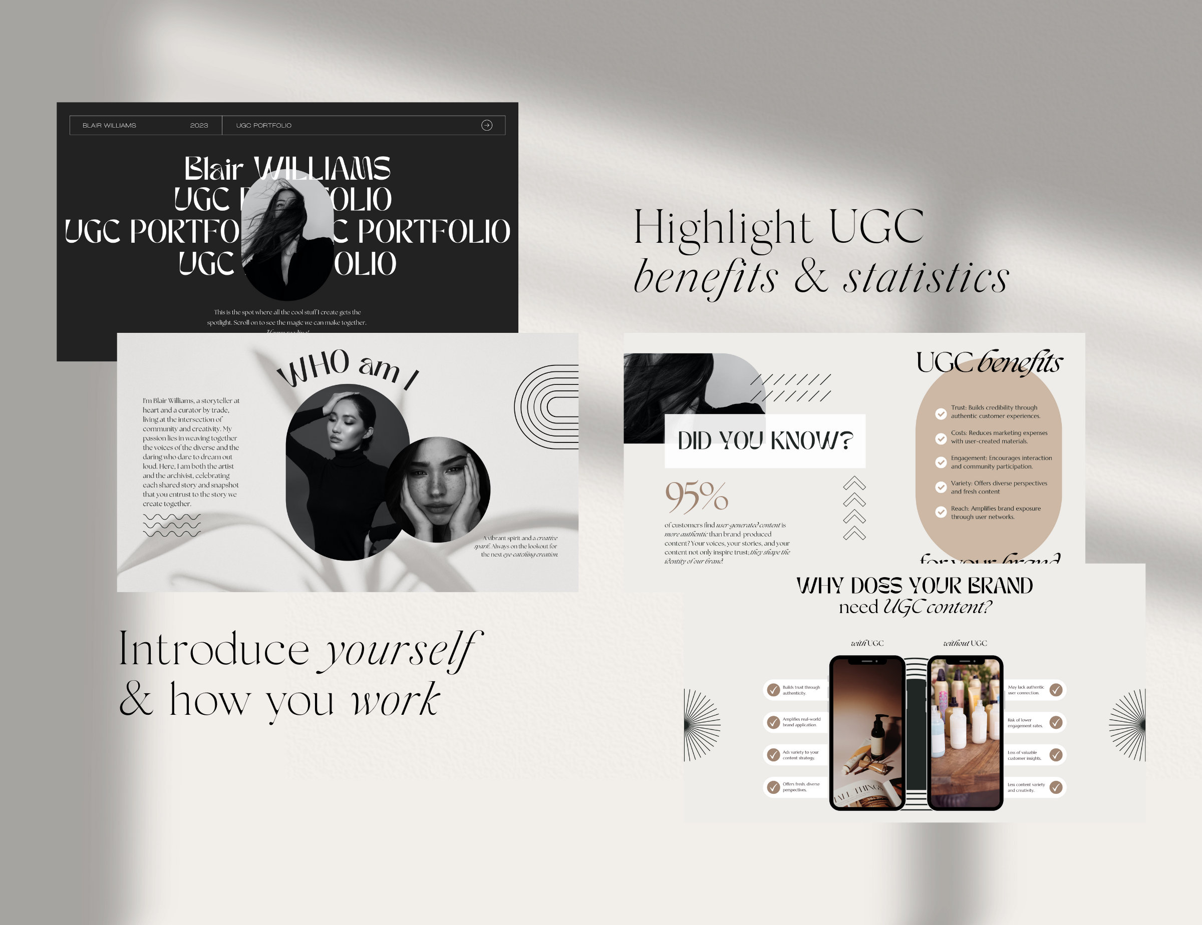 Canva UGC Portfolio Template - Etsy