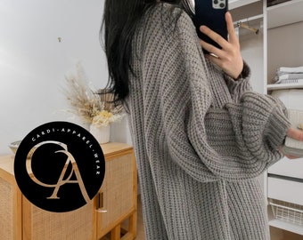 Cardigan long surdimensionné | Ensemble pour femme | Vêtements d'extérieur confortables