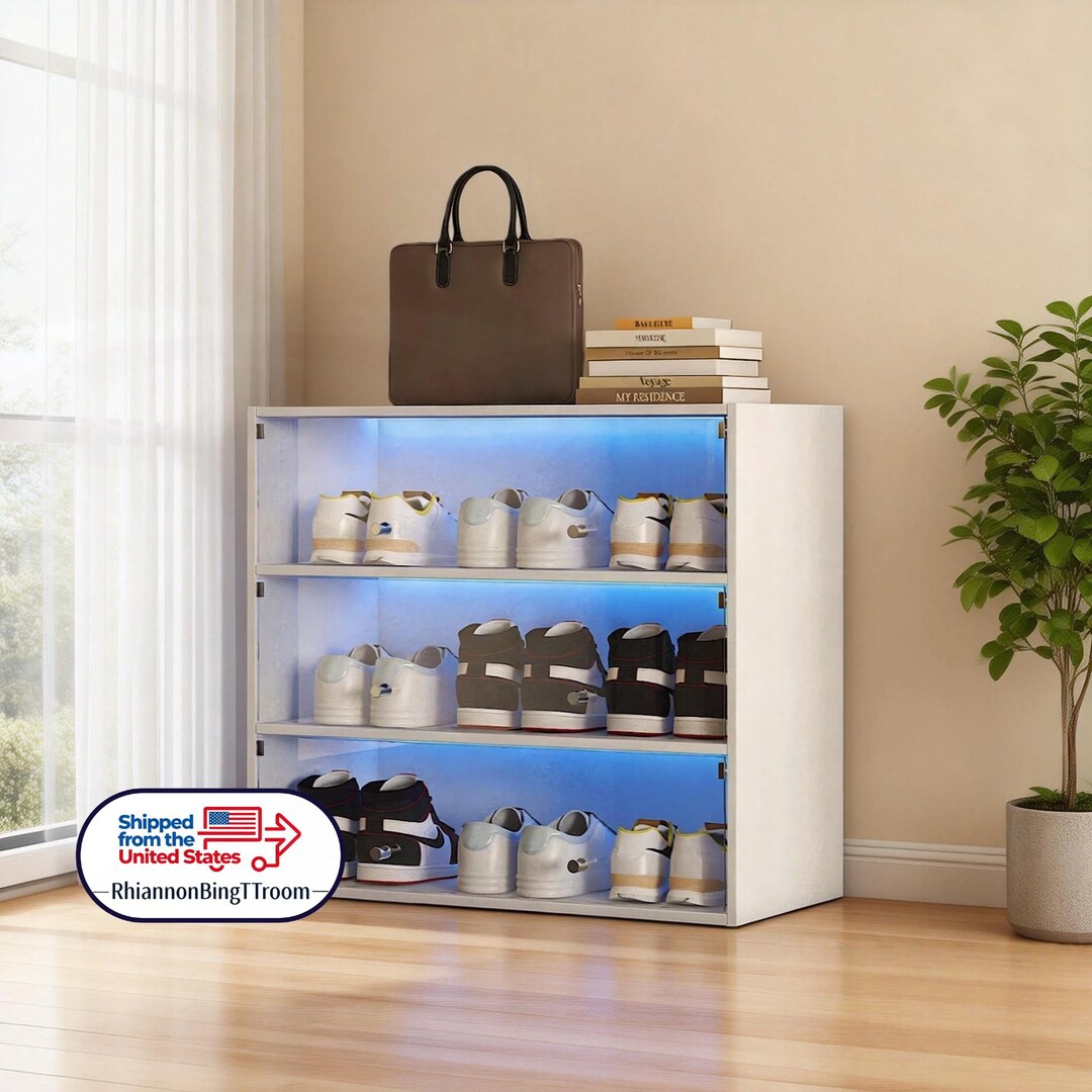 Common Corridor Shoe Rack Modern Entrance Shoe Cabinet, Shoe Rack Cabinet, Glass Door Shoe ...