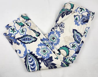 Pantalon court Chicos « The So Lifting » Taille 1 (8 États-Unis) Poches extensibles florales cachemire