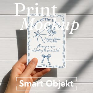 Neutrales Karten Druck Mockup Im Format ISO Din A6 A5, PSD Photoshop Photopea Mockup, Direkter Download Kunst Druck Verkaufstool