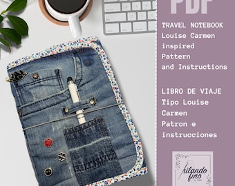 Recycled Jeans Travel Notebook PDF Pattern: DIY Sustainable Design