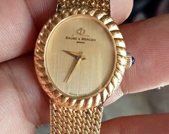 Damenuhr aus 18-karätigem Gold – Geschenk für Mama – Uhren aus massivem Gold
