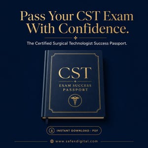 CST Exam Success Passport | 19-Page Printable Study Planner, 30-Day Roadmap, Practice Log + FREE Interactive Companion at SafeXDigital