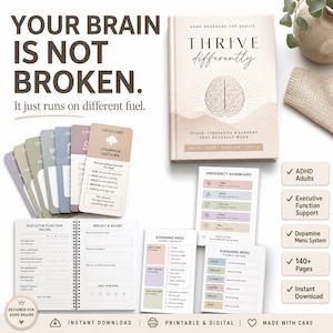 ADHD Dopamine Menu | Executive Dysfunction Toolkit | ADHD Motivation Planner | Low Dopamine Rescue Activities | Neurodivergent Self Care PDF