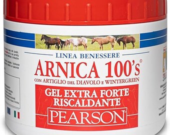 ARNICA 100'S®, Árnica para Caballos 500 ML, Gel Calentamiento Extra Fuerte. Crema de Árnica Forte con Harpago y Gaulteria. Anti fatiga