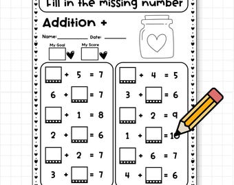 30 feuilles d'exercices de maths - Addition jusqu'à 10 feuilles d'exercices de mathématiques, feuilles d'exercices préscolaires, nombres, devoirs