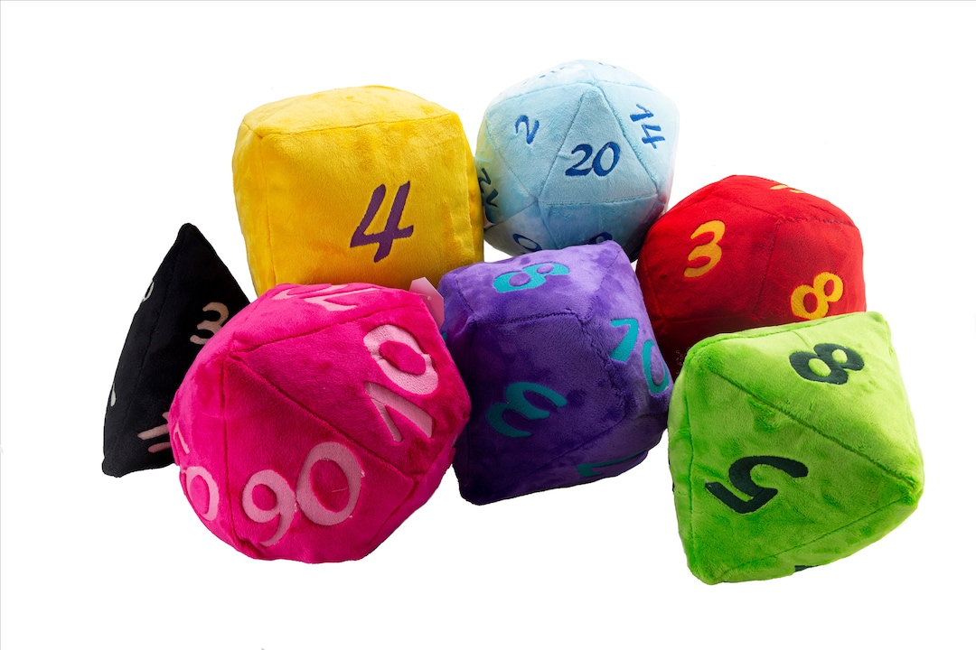 Jumbo D20 Dice Plush - Giant Plush Dice - Dice Pillow - Role Playing ...