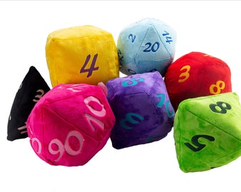 Jumbo D20 Dice Plush - Giant Plush Dice - Dice Pillow - Role Playing Games Gift - GraTy Foundation