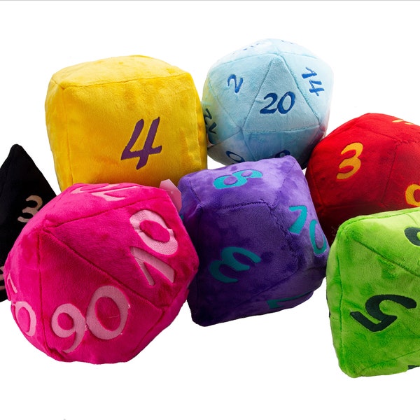 Jumbo D20 Dice Plush - Giant Plush Dice - Dice Pillow - Role Playing Games Gift - GraTy Foundation