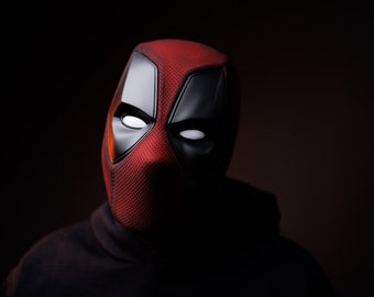 handmade deadpool mask, movie prop quality