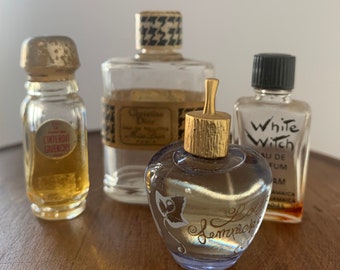 Lotto antico di profumi in miniatura Dior, White Witch, Givenchy, Lolita Lempicka