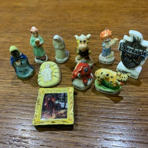 Vintage French Beans/Feve King Cake Figures! Set of TEN!