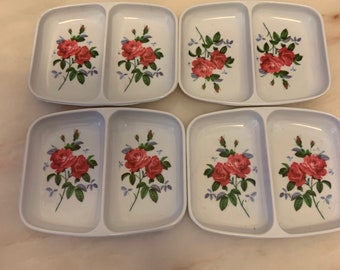 Set van 4 retro verdeelde Ramekin-schalen!