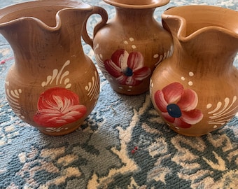 Lot de 3 pots et pichets en poterie !