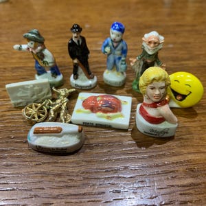 Vintage French Beans/Feve King Cake Figures! Set of TEN!