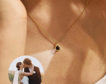 Personalized Picture Necklaces, Bubble Projection Necklace, Picture Necklace, Customized Memorial Photo Pendant, Personalized Gift for Her