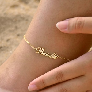 Name Anklet For Women, Initial Anklet, Custom Silver Anklet, Personalized Letter Anklet, Dainty Anklet, Stackable Anklets, Summer Jewelry