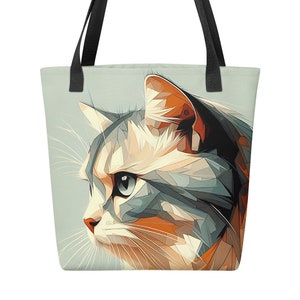 Katzentasche, personalisierte Katzentasche, Stofftasche, Tragetasche mit Katzenmotiv, Geschenkideen, Geschenk für Tierliebhaber,