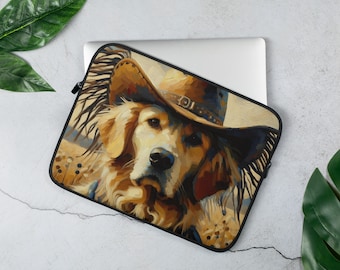 Funda portátil Perro Western, Funda para Ipad, Bolsa para ordenador portátil, Estuche para ordenador portátil, ideas para regalo.