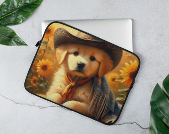 Funda portátil Perro Western, Funda para Ipad, Bolsa para ordenador portátil, Estuche para ordenador portátil, ideas para regalo.