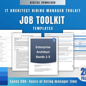 IT Hiring Manager Toolkit: 28 Architect Job Description Templates (Digital Download)
