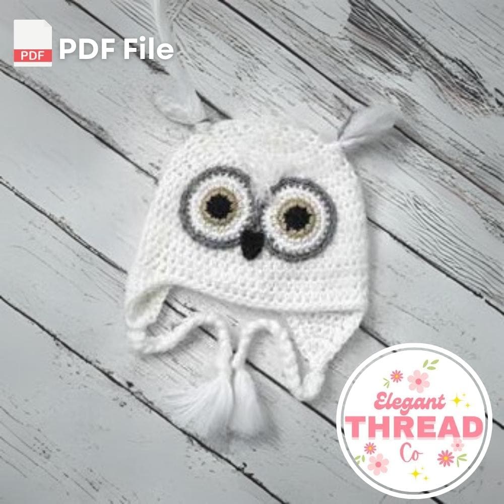 Crochet Snowy Owl Hat