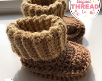Baby Crochet Booties Pattern (PDF) – Easy & Cozy Newborn Booties | Crochet Baby Shoes Pattern  | Instant Digital Download.