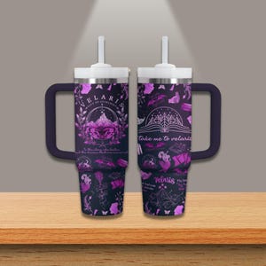 Vaso Velaris Acotar, Vaso The Night Court de 40 oz, Vaso de acero inoxidable Book Lover, Vaso City Of Starlight, Vaso Sarah J Maas