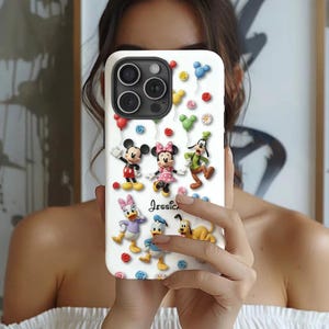 Mickey en zijn vrienden telefoonhoesje, Disney Cartoon iPhone-hoesje, klassieke personagegroep telefoonhoesje, Mickey Donald Goofy telefoonaccessoires