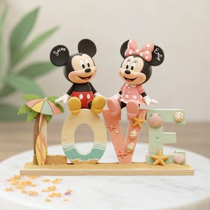 Custom Mickey And Minnie Mouse Acrylic Plaque, Disney Couple Gift, Love Quote Plaque, Romantic Mickey Minnie Decor, Keepsake Display