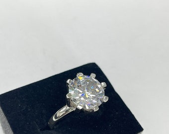 925 Sterling Silver Ring - Minimalist Ring - Swarovski Ring - Wedding Ring - Handmade Silver Ring - Promise Ring