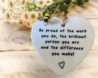 Thank You Gift Be Proud of the Work You Do the Brilliant Person You Are and the Difference You Make, Coworker Gift, New Job Gift, Thank you