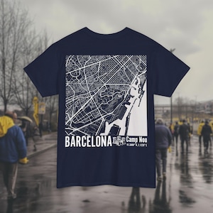 FCB - Barcelona - Camp Nou - T-Shirt aus schwerer Baumwolle